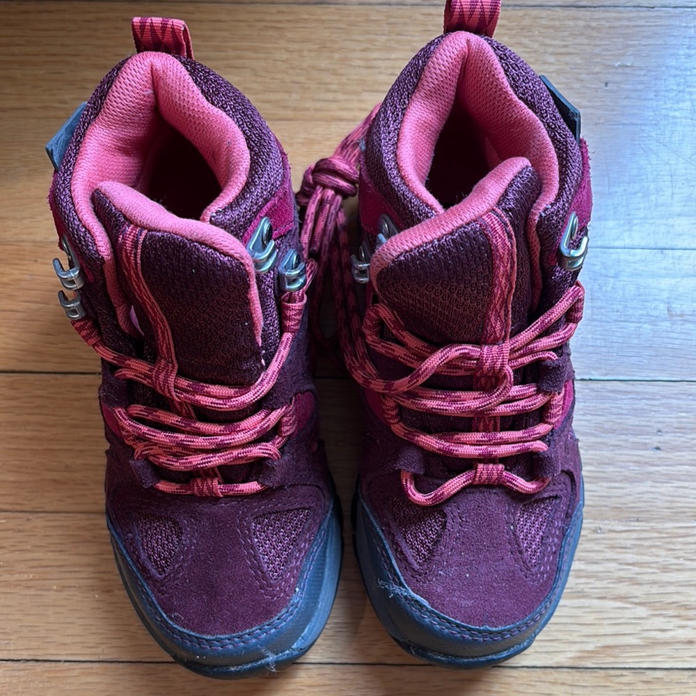 Kids LLBean Burgundy Hiking Boots